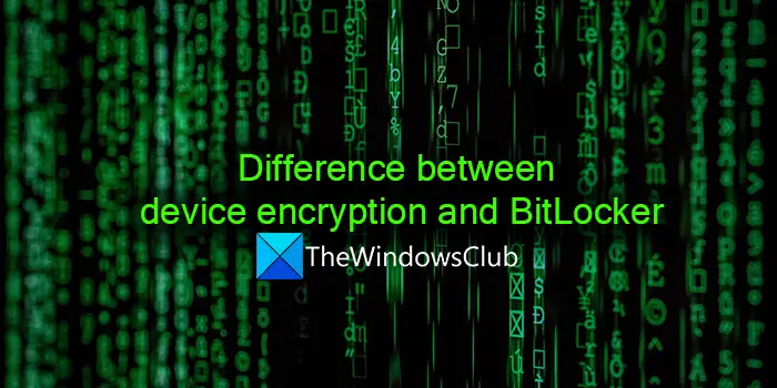 Difference between device encryption and BitLocker