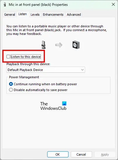 Stop MIC echo effect on Windows 11/10