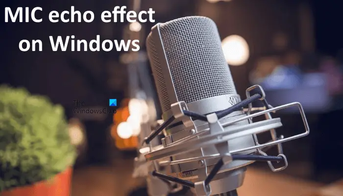 Fix MIC echo effect on Windows 11/10