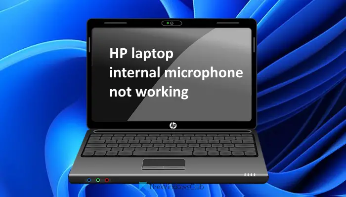 HP laptop internal microphone not working windows 11/10