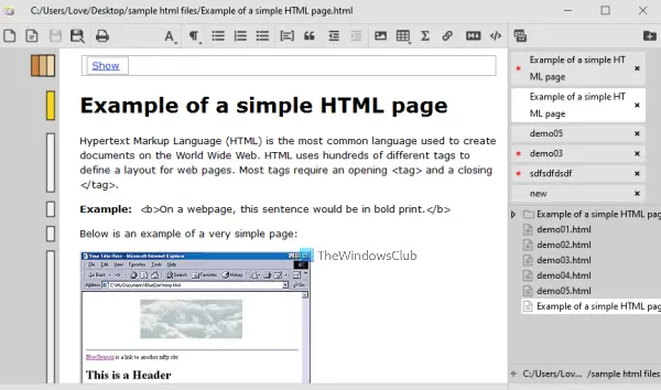 HTML-NOTEPAD software