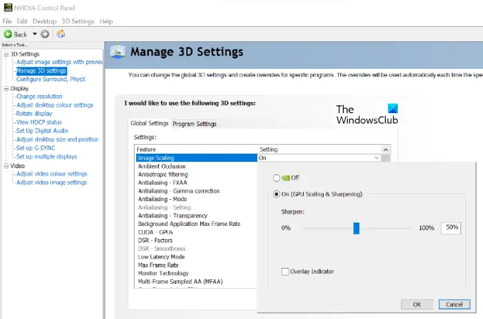 How to enable NVIDIA Image Scaling