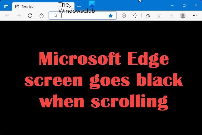 Microsoft Edge screen goes black when scrolling
