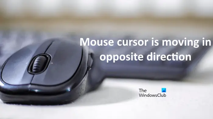 Mouse cursor moving in opposite direction