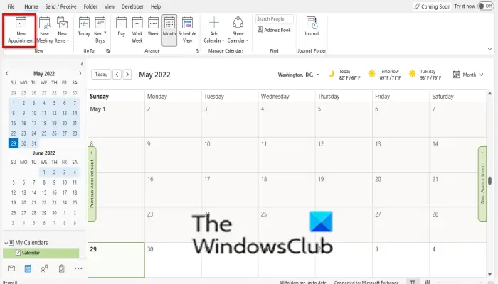 How to create a Recurring Calendar Appointment in Outlook
