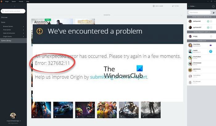 Fix Origin Error 327682:11 when downloading games