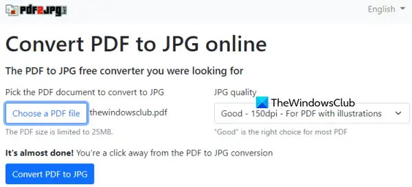 Pdf2Jpg tool