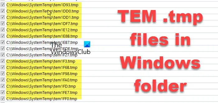 TEM tmp files