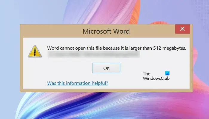 Word cannot open this file