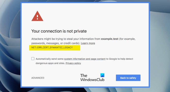 Fix Your connection is not privateAttackers might be trying to steal your information