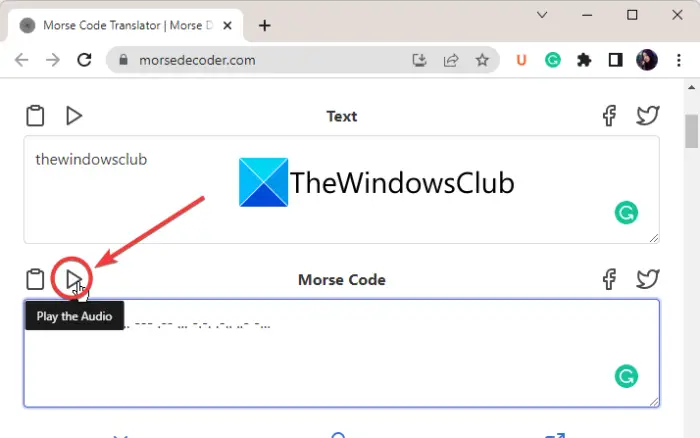 Online Morse Code Audio Encoder