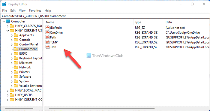 How to see Names and Values of Environment Variables in Windows 11/10