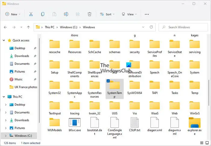 windows systemtemp folder