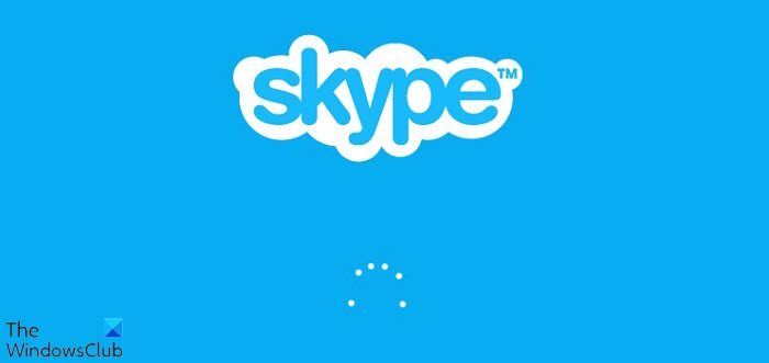 Blank Blue Log in Screen in Skype