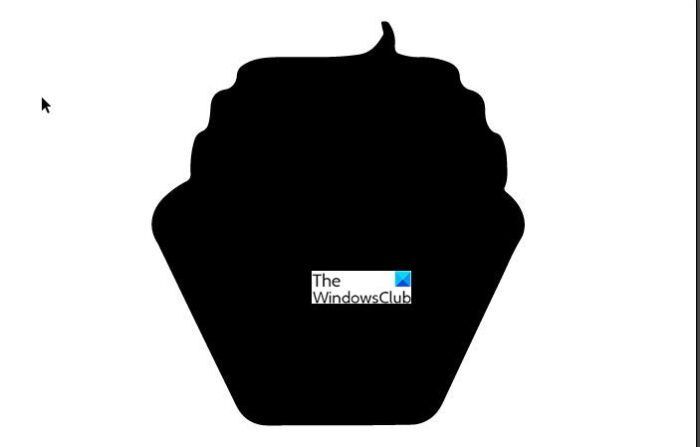 Silhouette of Cupcake