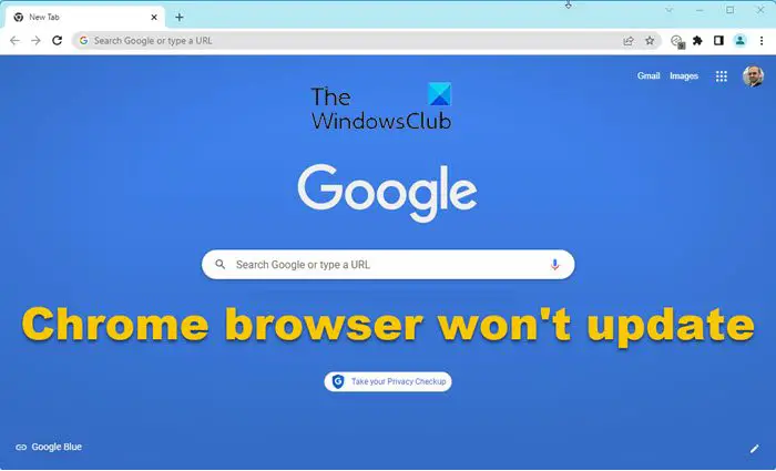 Chrome browser not updating