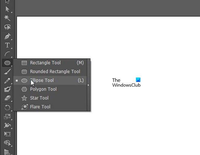 Select Ellipse tool