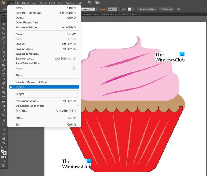 How to make a Cupcake in Adobe Illustrator