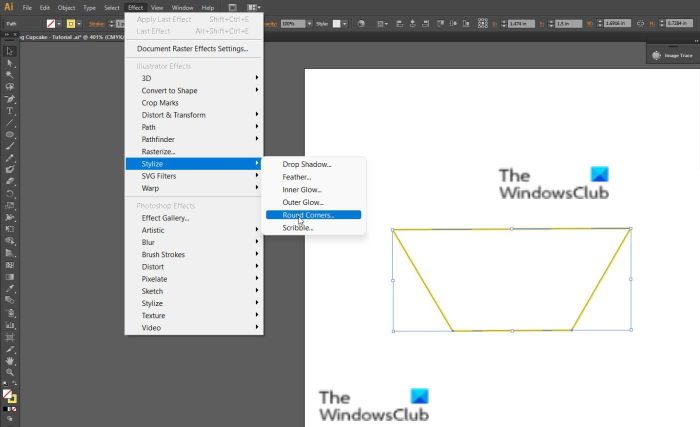 Creating rounded edges options