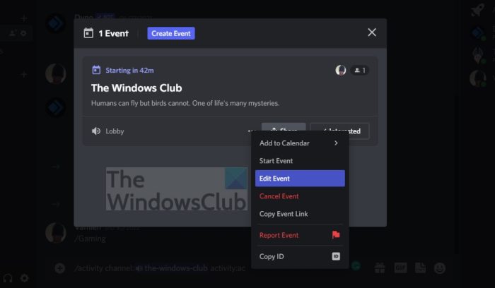 How to create, edit, and delete Events on Discord