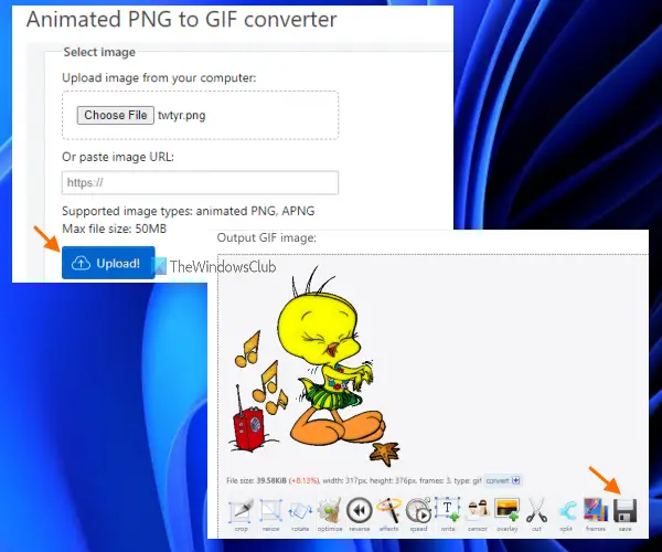 Ezgif Animated PNG to GIF converter