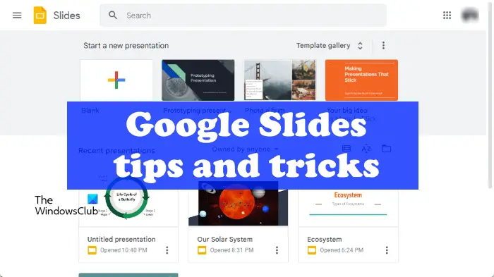 Google Slides tips and tricks