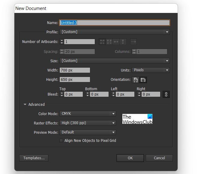 How to write in any shape Using Illustrator- Illustrator Options Window