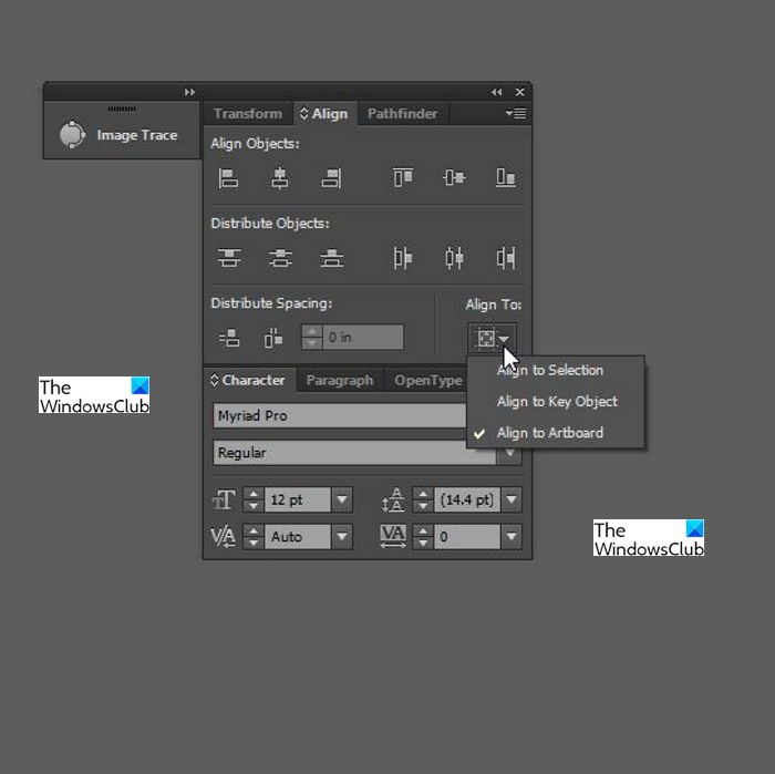 Illustrator tips - Align to - Options