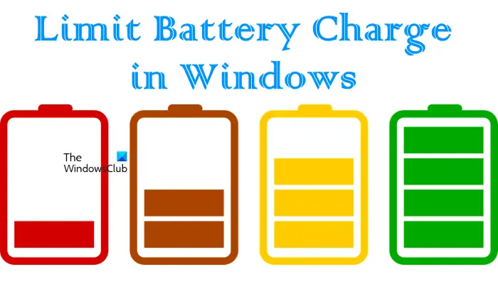 Limit battery charge in Windows