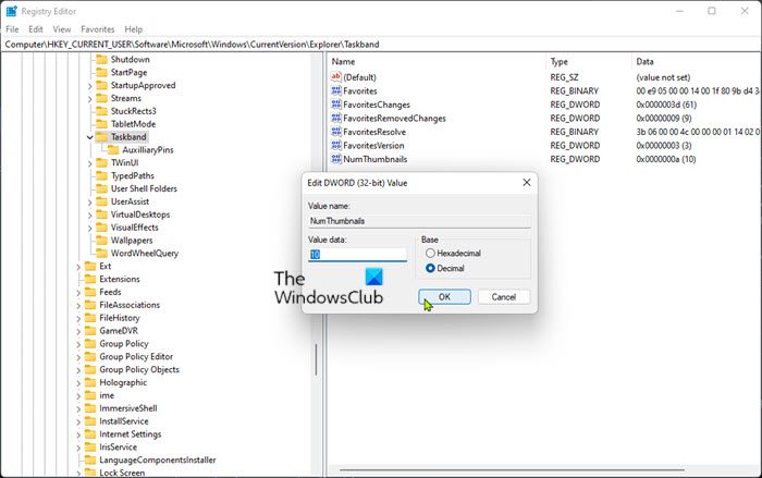 Make Taskbar show List instead of Thumbnail in Windows 11 10 - 49