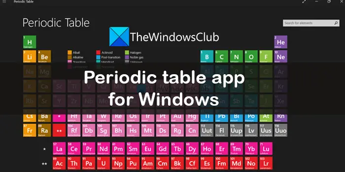 Periodic Table app for Windows 11/10 PC