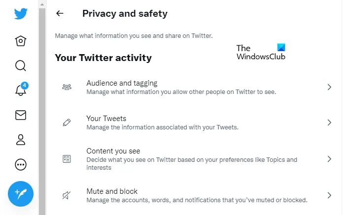 Privacy and safety in Twitter