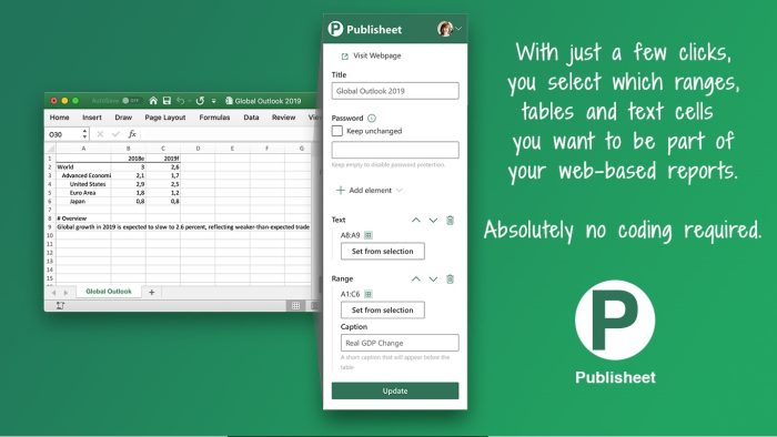 Publisheet - Publish your sheets as web pages