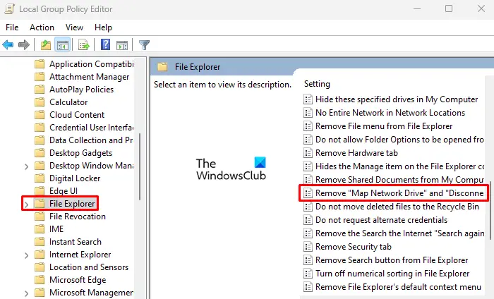Remove Map Network Drive in Windows 11