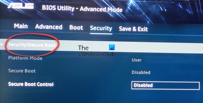 Secure boot is greyed out in BIOS