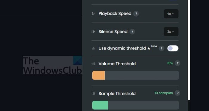 Skip Silence Playback Speed