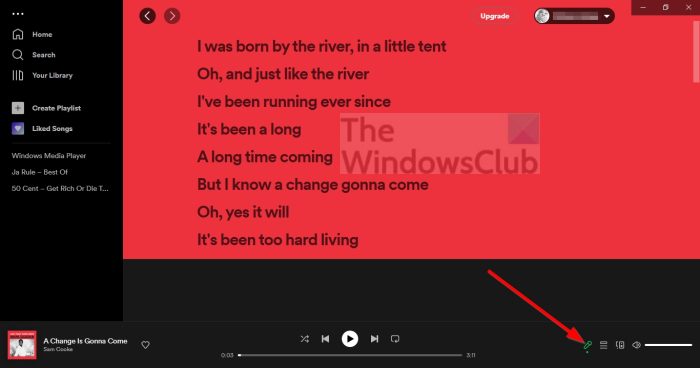 Spotify Lyrics Desktop
