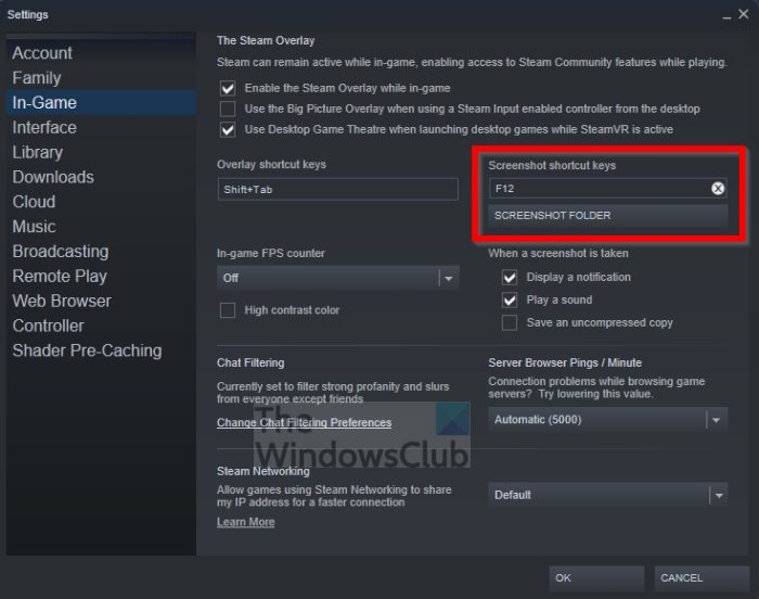 Steam Screenshot Shortcut Key