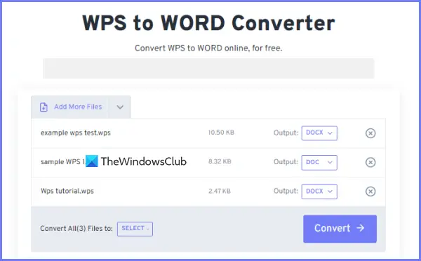 WPS to WORD Converter