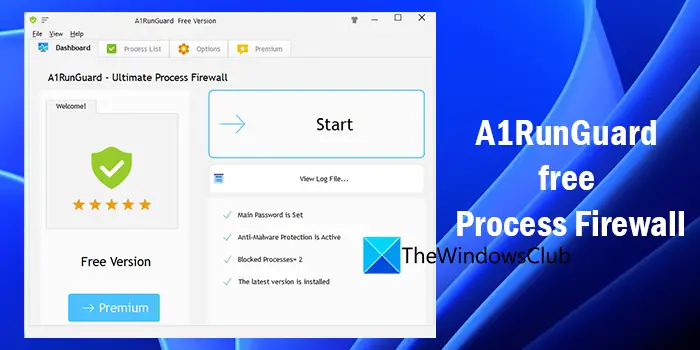 A1RunGuard is a Free Process Firewall for Windows computers