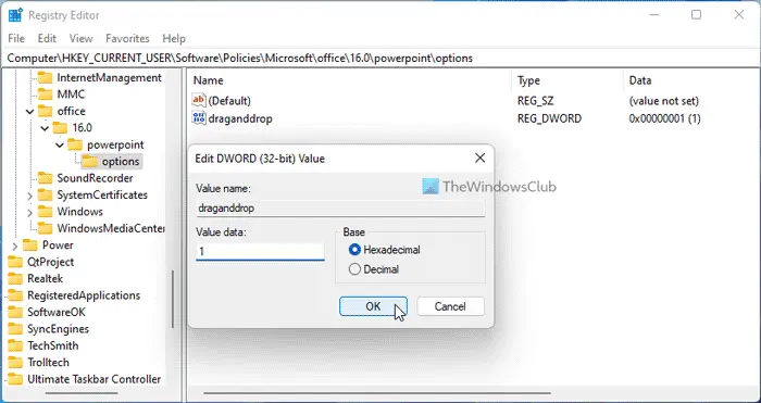 How to disable Text Drag and Drop feature in Word and PowerPoint