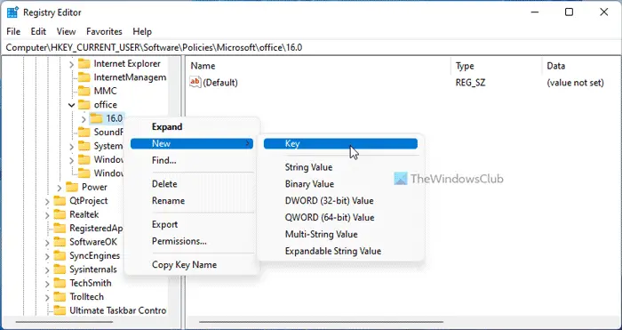 How to automatically create drawing canvas in Word using Registry