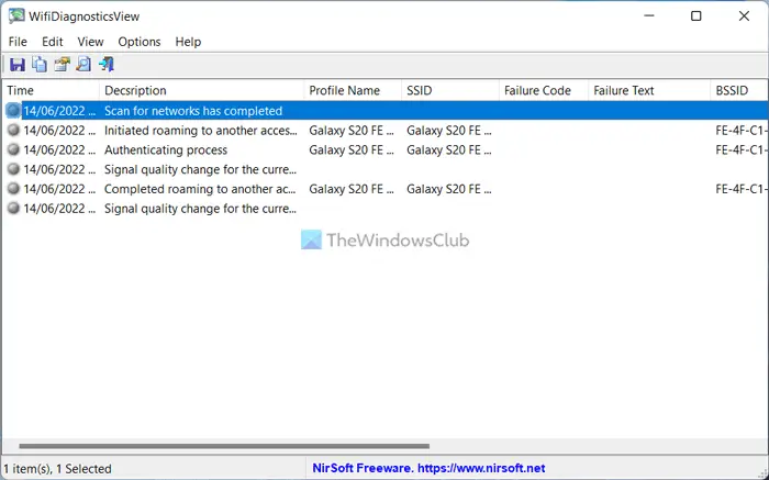 Diagnose wireless connectivity problems with WifiDiagnosticsView