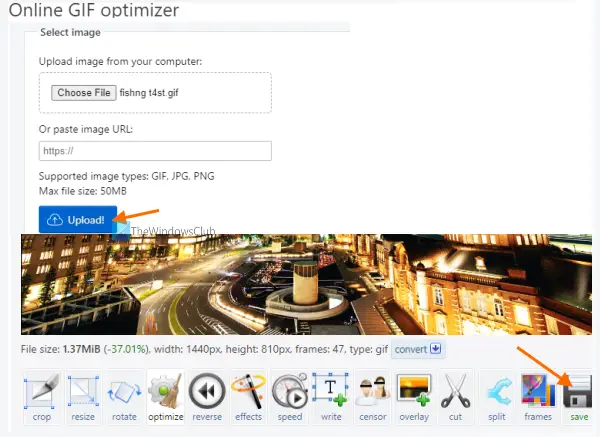 ezgif online gif optimizer