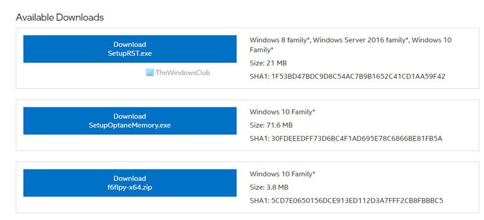 A newer version of the Intel Rapid Storage Technology driver has been detected