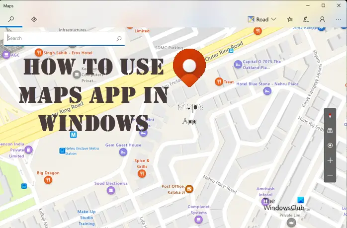 How to use Maps App in Windows 11