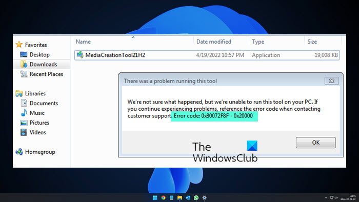 Fix 0X80072F8F – 0X20000 Windows Upgrade error
