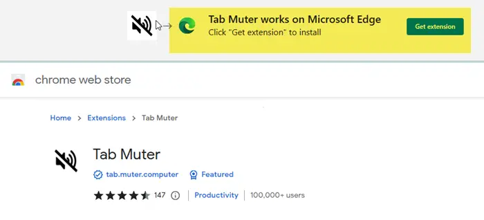 mute Tabs in Chrome or Edge