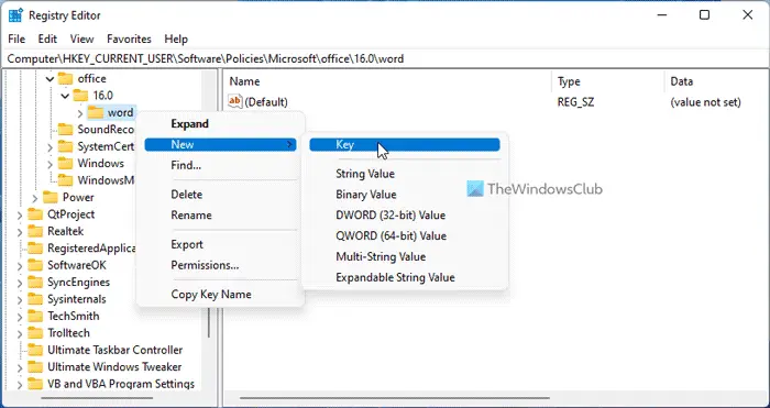 How to open email attachments in Reading View in Word using Registry