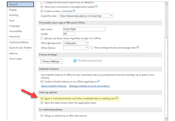 Как открыть вложения электронной почты в режиме чтения в Word